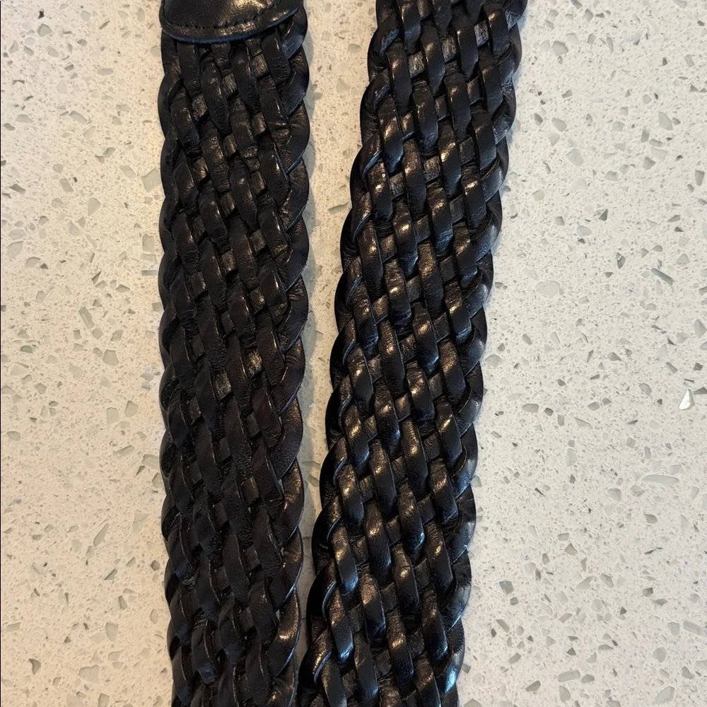 COACH Black Leather Braided Belt 3851 small - Picture 5 of 12